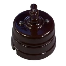 Механизм выключателя Ideal 2-кл., коричневый Retrika арт.R1-SW-22