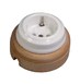 Механизм розетки Ideal с заземл. конт., белый Retrika арт.RS1-800012