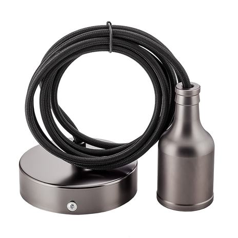 Подвес #033 45x70 Черный матовый. E27, Max: 60W. Провод черный 2м. 056-632