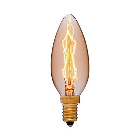 Ретролампа накаливания 40x105 40W 240V E14 Золотая 052-085