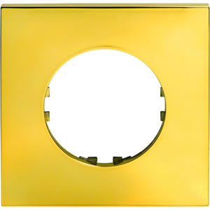 Рамка 1-постовая квадрат (золото) 884116-1
