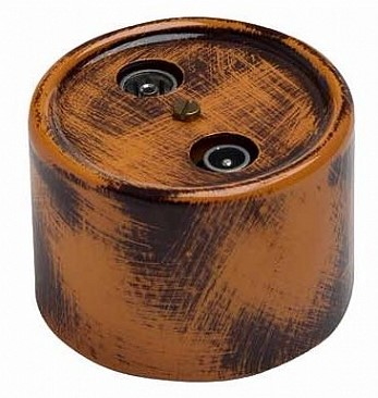 B1-304-DS Bironi Розетка R/TV-Sat проходная, дух старины