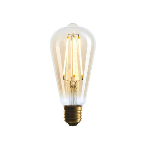 Лампа ST64 4C2, Диммируемая; Золотая; E27, 2200K, 400Lm, 4W, 240V 057-080