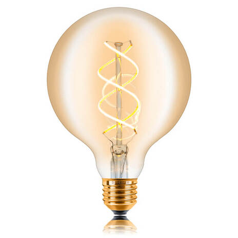 Ретро лампа светодиодная G125 4W, E27, золотая, 057-370 Sun Lumen