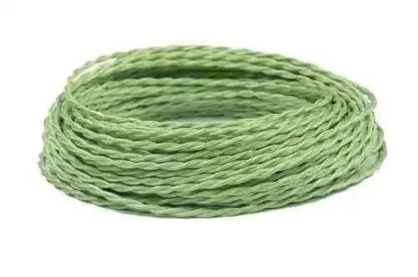 Ретро провод витой Interior Wire 3х2.5 (фисташковый шелк) арт.00314008