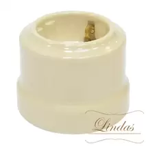 Ретро розетка с заземлением слоновая кость Lindas, арт. 35009
