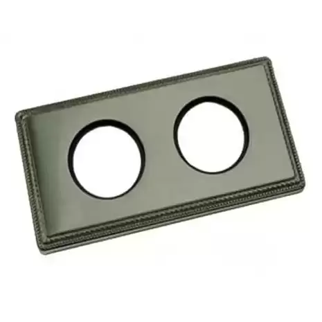 Рамка двухместная с круглым вырезом Fontini Venezia Metal, хром 39802512