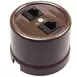 В1-302-22 Bironi Компьютерная ретро розетка RJ45*2, коричневый B1-302-220