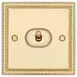 Ретро выключатель 1-кл (проходной), Янтарная парча, CME201-2-PB TJ Electric0