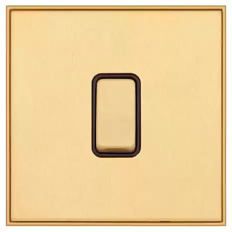Ретро выключатель 1-кл (проходной), Медовый жаккард, GC251-2-MBR TJ Electric