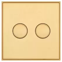 Диммер 2-кл (проходной), Медовый жаккард, GC2642-2-MBR TJ Electric