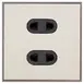 Ретро розетка двойная б/з, Ледяной шифон, GC810U2-SS TJ Electric0