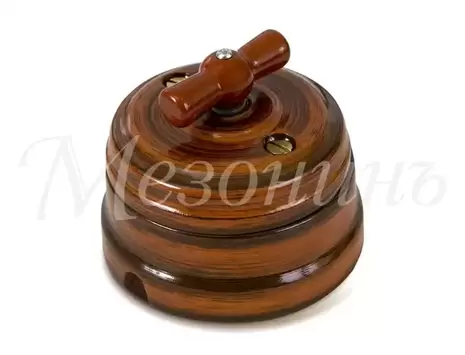 Ретро выключатель, жакаранда МезонинЪ двухклавишный, GE70401-67