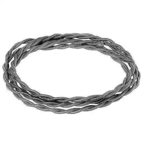 GRF 2*1.5 Ретро кабель плетеный сечение 2*1.5, графит 1м. GRF2x1.5