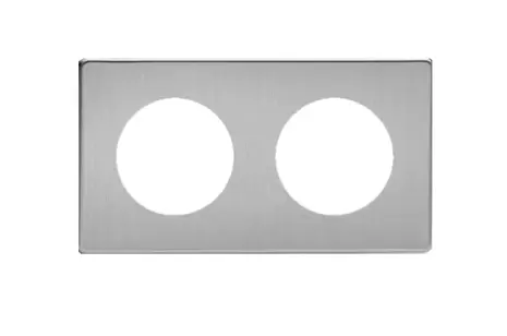Рамка на 2 поста гор/верт, цвет Brushed Steel, XESG2S