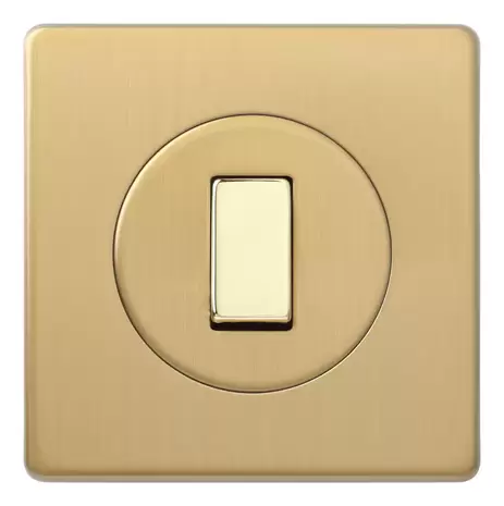 Одноклавишный ретро переключатель с 3-х мест 10А, Brushed Brass, Z1EG7B