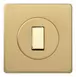 Одноклавишный ретро переключатель с 3-х мест 10А, Brushed Brass, Z1EG7B0