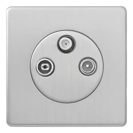 Механизм TV/FM/SAT в сброе, Brushed Steel, Z1EGRTV3S