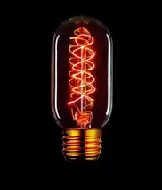 Лампа Эдисона Retronik T45 спираль, 220V E27 60W янтарное стекло, арт. Ret-T45SpA-60W-E27