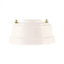 Ретро розетка компьютерная RJ 45 (cat.6), белый, золотистая фурнитура, РК6БЗ