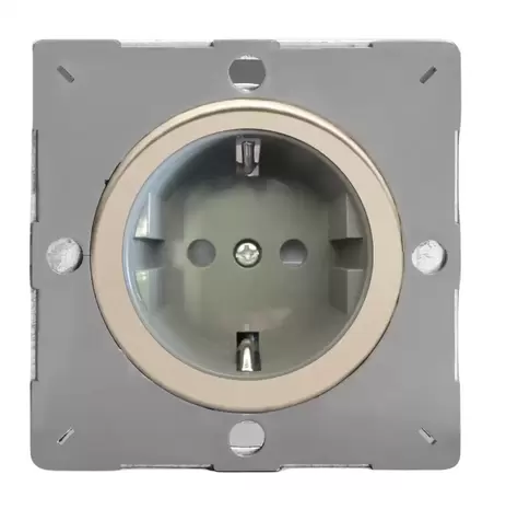 Механизм розетки в сборе 2к+з 16А, Satin Chrome, Z1EG5FGN
