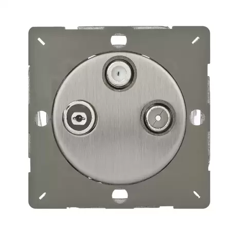 Механизм TV/FM/SAT в сброе, Brushed Steel, Z1EGRTV3S