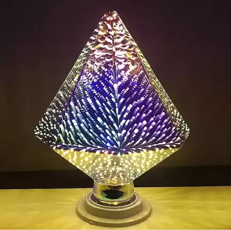 Светодиодная декоративная лампа 3D Фейверк, 4W, RGB, E27, D90 Ret-D903D
