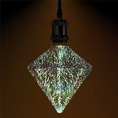 Светодиодная декоративная лампа 3D Фейверк, 4W, RGB, E27, D90 Ret-D903D