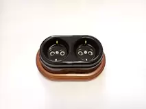 Подложка под двойную розетку Арбат, INTERIOR ELECTRIC, Дуб коричневый, 9958-BU