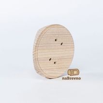 Круг накладка KR1-260 (D100 мм) на бревно 260 мм, ясень